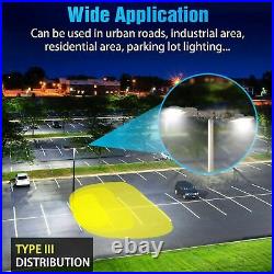 150W LED Parking Lot Pole Lights 5000K Waterproof Outdoor Shoebox Light Slip Fit