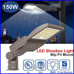 150W LED Parking Lot Shoebox Lights Outdoor Commercial Street Pole Mount Light