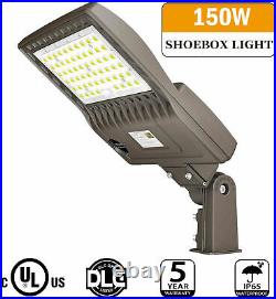 150W LED Parking Lot Shoebox Pole Light Fixture 5000K Street Area Flood Light UL