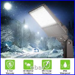 150W LED Shoebox Light Fixture Dusk To Dawn Outdoor Street Parking Lot Pole Lamp