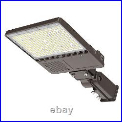 150W LED Shoebox Light Fixture Dusk To Dawn Outdoor Street Parking Lot Pole Lamp