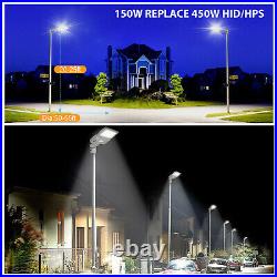150W LED Shoebox Parking Lot Light Commercial Outdoor Area Street Pole Lighting