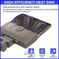 150W LED Shoebox Pole Light Commercial Outdoor Parking Lot Flood Light 100-277V