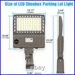 150W LED Shoebox Pole Light Outdoor Parking Lot Street Area Lights AC480V 347V