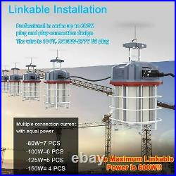 150W LED Temporary Work Light Linkable Construction Warehouse Hanging Lamp 5000K