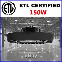 150W LED UFO High Bay Light Warehouse Dimmable IP65 High Power Bright 110-277V