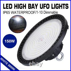 150W LED UFO High Bay Light Work Shop Warehouse Lighting 5000K ETL DLC 22500lm