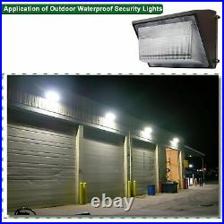 150W LED Wall Pack Lights with Photocell 18000LM Dusk-to-Dawn 5500K Commercial