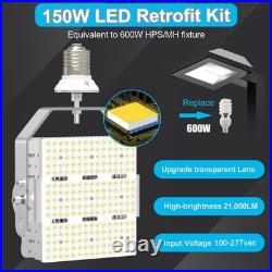 150W Shoebox LED Retrofit Kit E39 Mogul Base AC100-277V Parking Lot Tennis Court