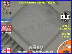 150 Watt LED Canopy Light High Bay Gas Station Warehouse DLC Meanwell 5700K