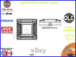 150 Watt LED Canopy Light High Bay Gas Station Warehouse DLC Meanwell 5700K