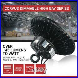 150 Watt LED High Bay UFO Corvus Series Lights 21,000 Lumen 3000K