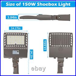 150 Watt LED Parking Lot Light Commercial Street Area Shoebox Pole Light Fixture