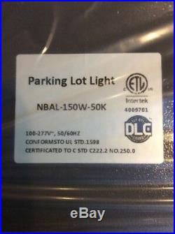 150w LED Parking Lot Road Area Light Fixtures Shoebox Pole NIB 100-277V