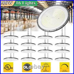 16PACK 500W Super Bright Warehouse LED UFO High Bay Lights Factory Shop GYM Lamp