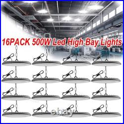 16Pcs 500W UFO Led High Bay Light Commercial Industrial Warehouse Garage Light