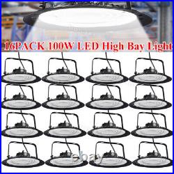 16 Pack 100W UFO Led High Bay Light Factory Warehouse Commercial Led Shop Lights