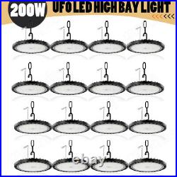 16 Pack 200W UFO Led High Bay Light Factory Warehouse Commercial Led Shop Lights