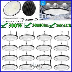 16 Pack 300W Led UFO High Bay Light 300 Watts Commercial Factory Warehouse Light