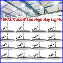 16 Pcs 300W UFO Led High Bay Light Commercial Industrial Warehouse Garage Light