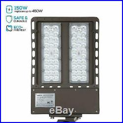 18000LM Outdoor LED Street Light 150W Commercial IP65 Dusk to Dawn Shoebox Lamp