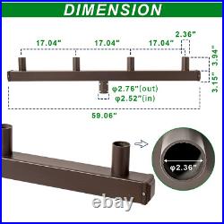 180 Degree Low Profile Bullhorn with 4 Arms Quad Tenon Adapter for Slip Fit LED
