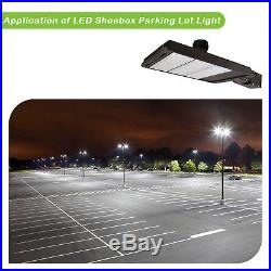 185W LED Shoebox Commerical Dimmable Parking Lot Light Slip Fitter Mount 22200lm