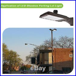185W LED Shoebox Commerical Pole Light Dimmable Parking Lot Light 22200lm 5000K