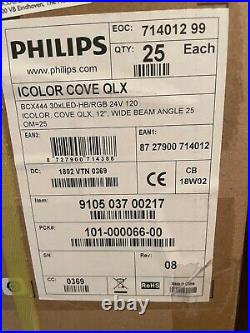 (1) Case 25 Philips Color Kinetics 101-000066-00 Icolor Cove Qlx 12 Wide Beam