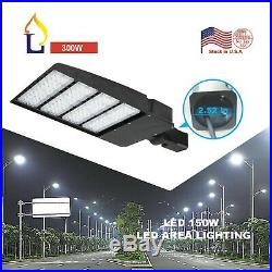 1 Pack 300W Parking Lot Light Outdoor LED Shoebox Pole Lamp 5700K UL DLC
