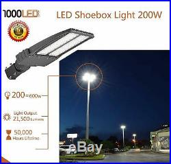 200W 240W 300W LED Dusk to Dawn Shoebox Fixture ETL DLC Park Street Light Pole M
