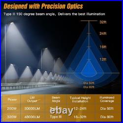 200W 480V Shoebox Pole Lamp Super Bright Commerical Large Area Slip Fitter Light