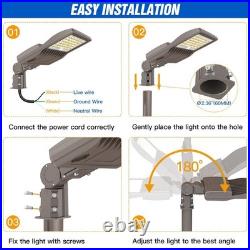 200W 480V Shoebox Pole Lamp Super Bright Commerical Large Area Slip Fitter Light