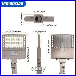 200W 480V Shoebox Pole Lamp Super Bright Commerical Large Area Slip Fitter Light