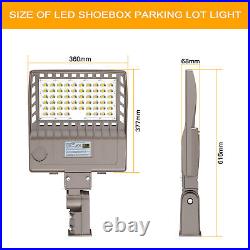 200W LED Parking Lot Light 28000LM Commercial Outdoor Shoebox Street Pole Light