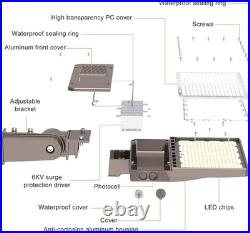 200W LED Parking Lot Light, 30000Lm Commercial Street Light Outdoor Dusk to Dawn
