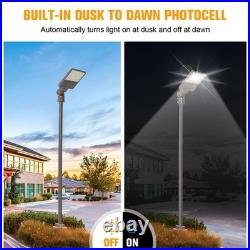 200W LED Parking Lot Light 44800 Lumen, Shoebox Area Flood Light with Slip Fitter