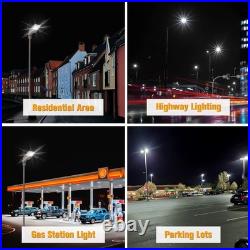 200W LED Parking Lot Light 44800 Lumen, Shoebox Area Flood Light with Slip Fitter