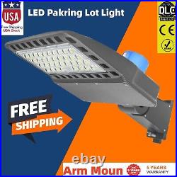 200W LED Parking Lot Light Arm Mount, 28000LM (140LM/W) 5500K Are Street Lights