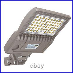 200W LED Parking Lot Light Commercial Outdoor IP65 Shoebox Street Pole Lamp DLC