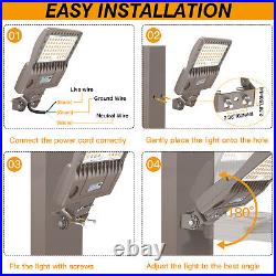 200W LED Parking Lot Light Commercial Outdoor Shoebox Street Lighting Fixture US
