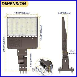 200W LED Parking Lot Light Dusk To Dawn Commercial Shoebox Street Pole Lighting