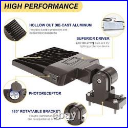 200W LED Parking Lot Light Dusk To Dawn Commercial Shoebox Street Pole Lighting