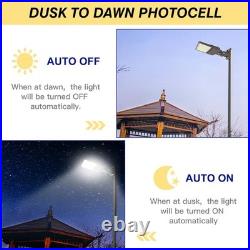 200W LED Parking Lot Light Dusk To Dawn Commercial Shoebox Street Pole Lighting