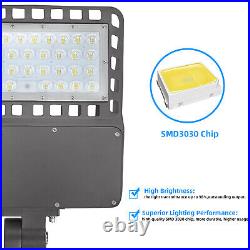 200W LED Parking Lot Light Dusk to Dawn Commercial Shoebox Area Light 5500k IP65