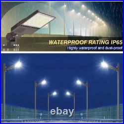 200W LED Parking Lot Light Dusk to Dawn Outdoor Street Shoebox Pole Fixture IP65