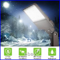 200W LED Parking Lot Light Outdoor Shoebox Pole Fixture With Photocell -30000Lm