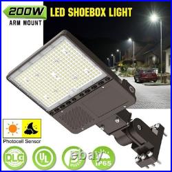 200W LED Parking Lot Light Outdoor Street IP65 Dusk To Dawn Pole or Wall Mounted