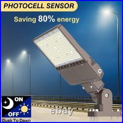 200W LED Parking Lot Light Outdoor Street IP65 Dusk To Dawn Pole or Wall Mounted