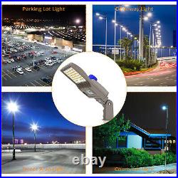 200W LED Parking Lot Light Shoebox Fixture Dusk to Dawn Outdoor Area Pole Lights